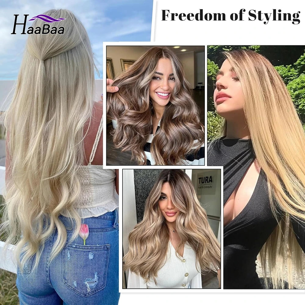 Human Hair Clip-In Extensions 7pcs/pack