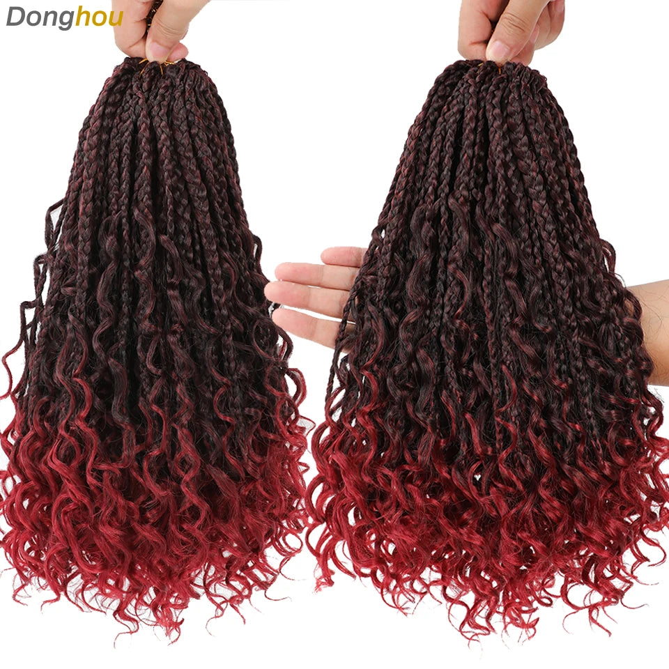 Boho Box Braids Synthetic Crochet Hair