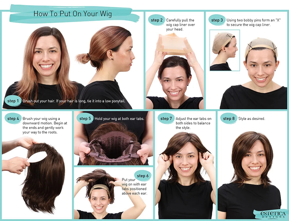 Wavy Synthetic Wig with Bangs - Various Colors Available