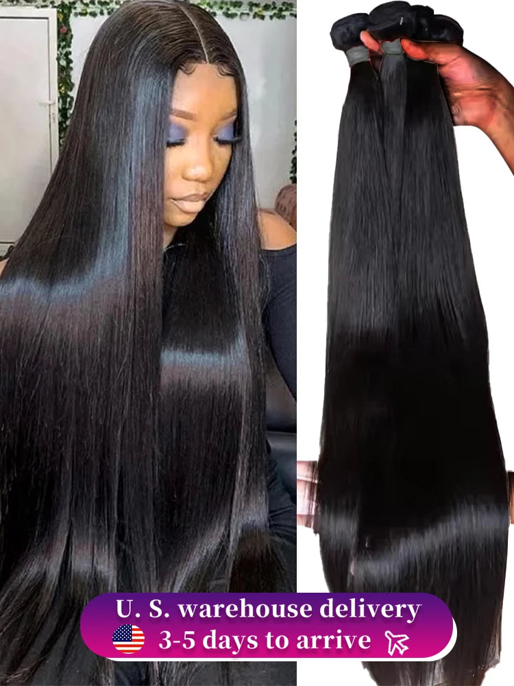 Bone Straight Raw 100% Remy Human Hair Bundles