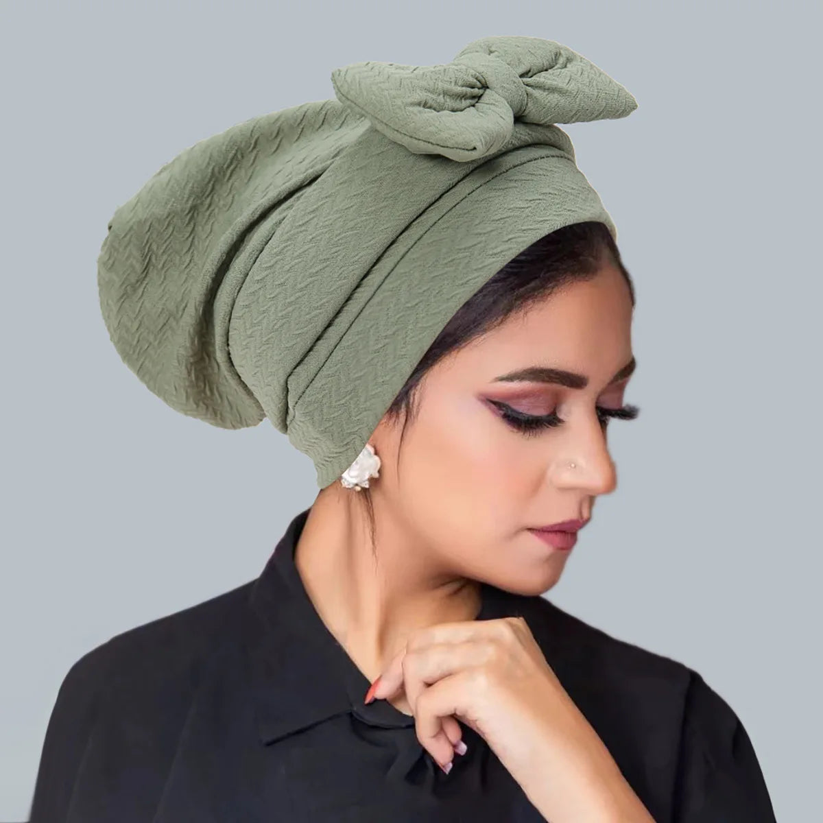 Women's Pleated Turbans in Various Colors