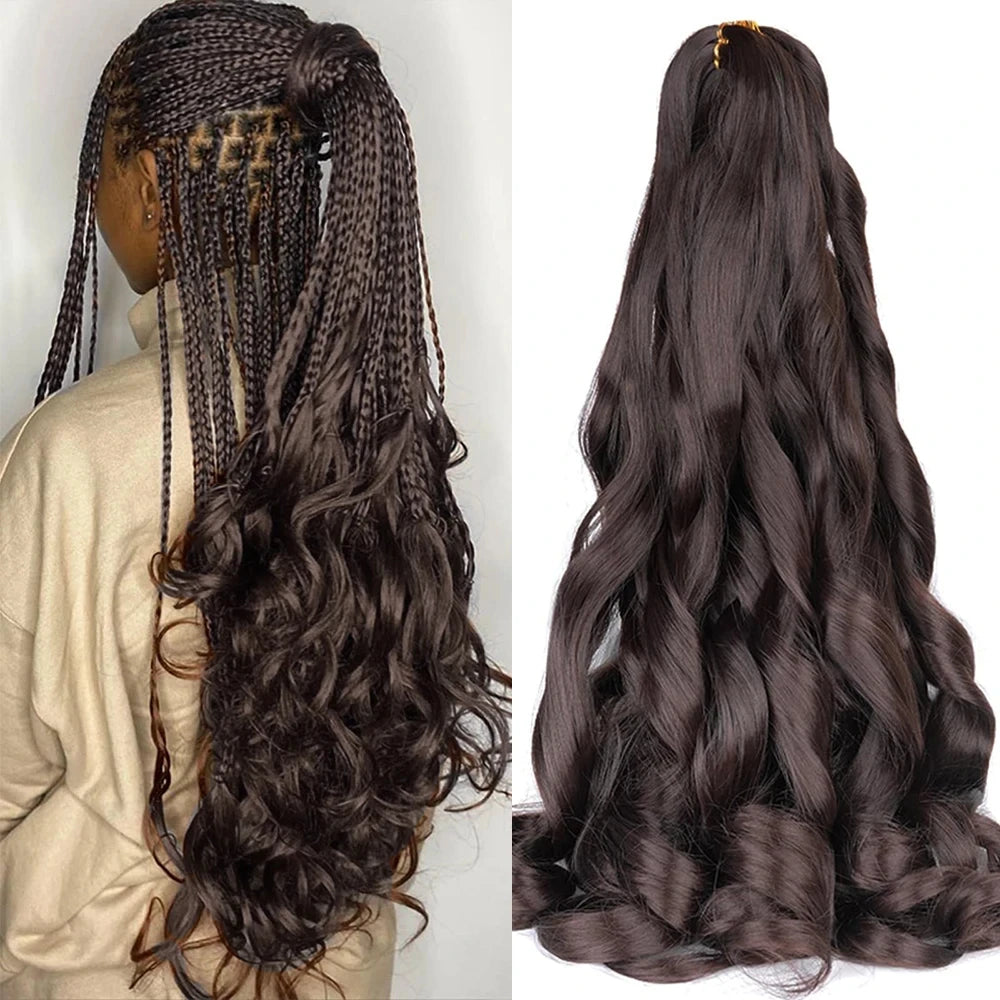 Loose French Spiral Curl Synthetic Pre-Stretched Braiding Hair