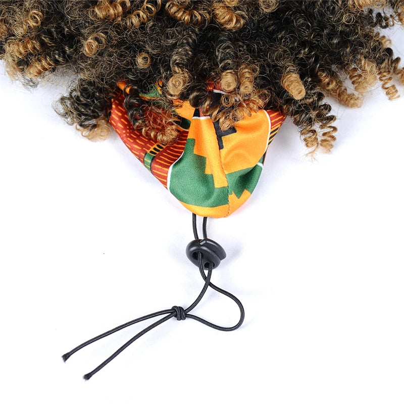 Synthetic Short Kinky Curly Headband Wigs - Various Colors Available
