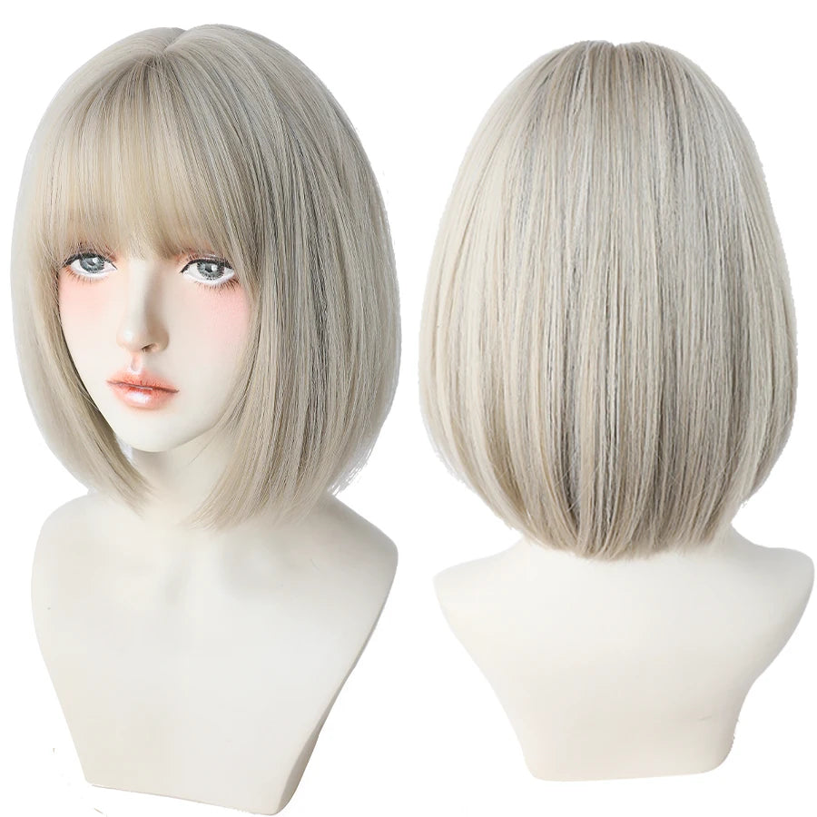 Short Bob Synthetic Wig - Various Colors Available