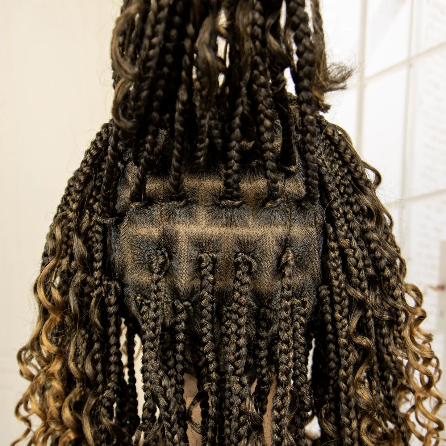 14 Inches Short Box Braided Full Lace Synthetic Boho Wigs  - Various Colors Available