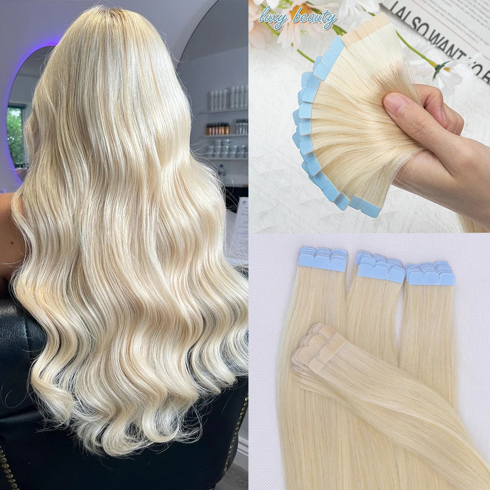 Mini Straight Invisible Seamless Double Sided Human Hair Tape Ins