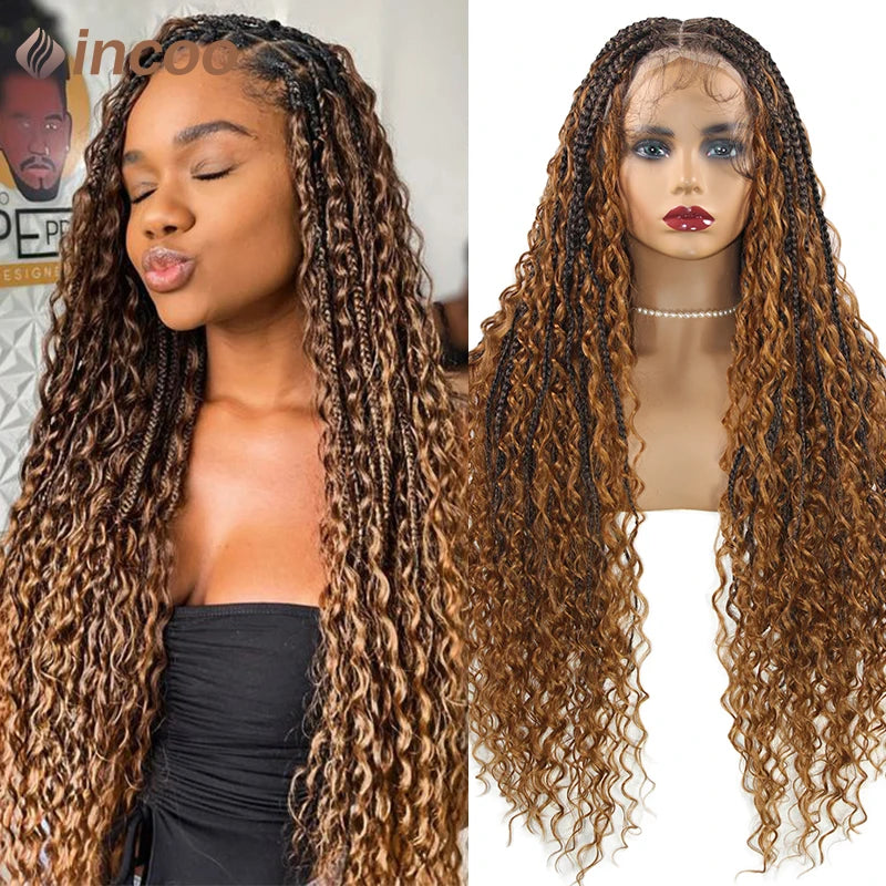 Boho Box Braided Full Lace Front Synthetic Wigs - Various Colors Available