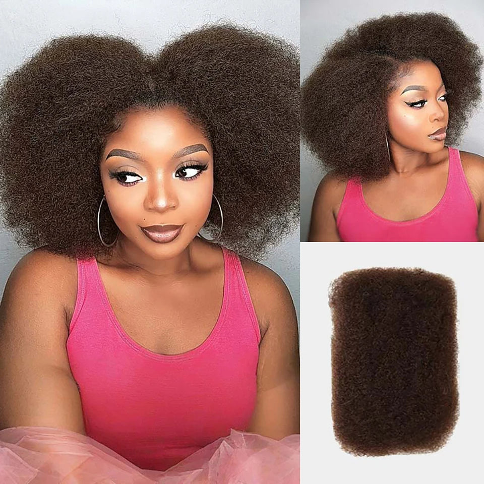 Afro Kinky Bulk Human Hair For Braiding (Lightweight) Various Colors Available