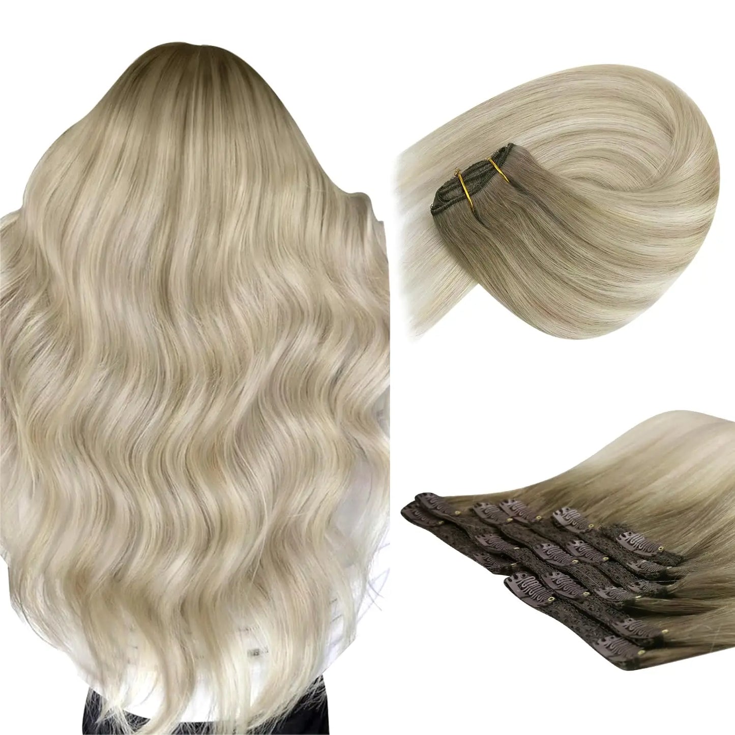 Straight Human Hair Clip Ins - Various Options Available