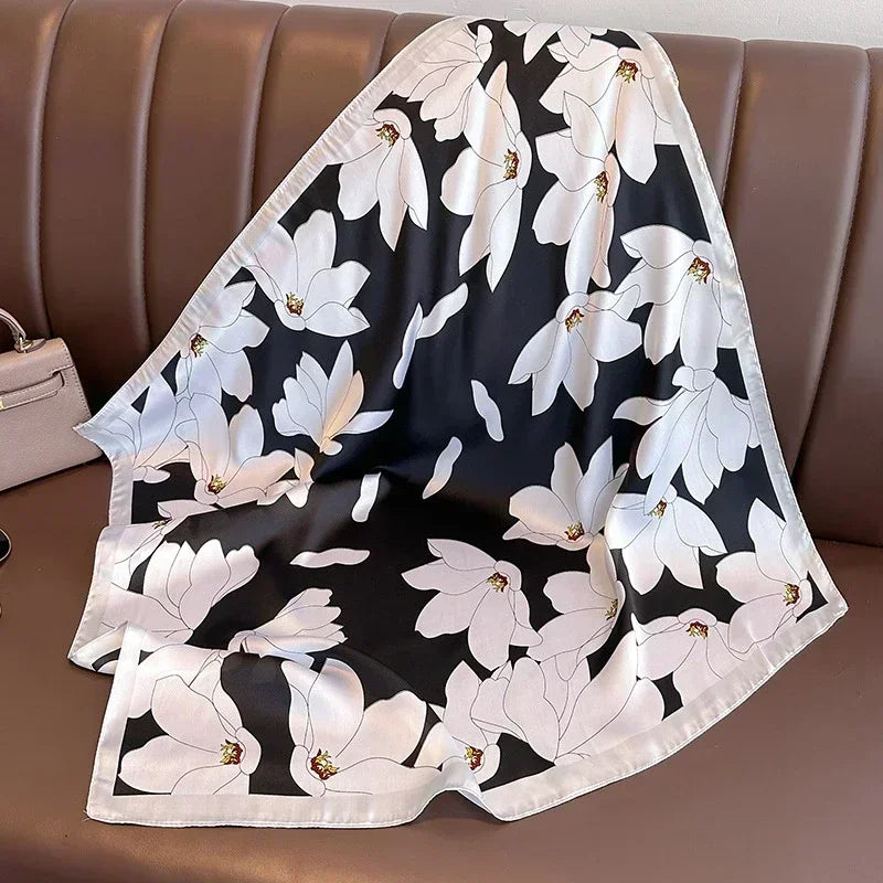 100%Polyester Scarf 70cm Printed Square Scarf