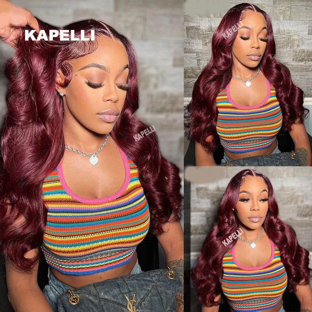 1B99J Body Wave Bundles With Closure Brazilian Human Hair
