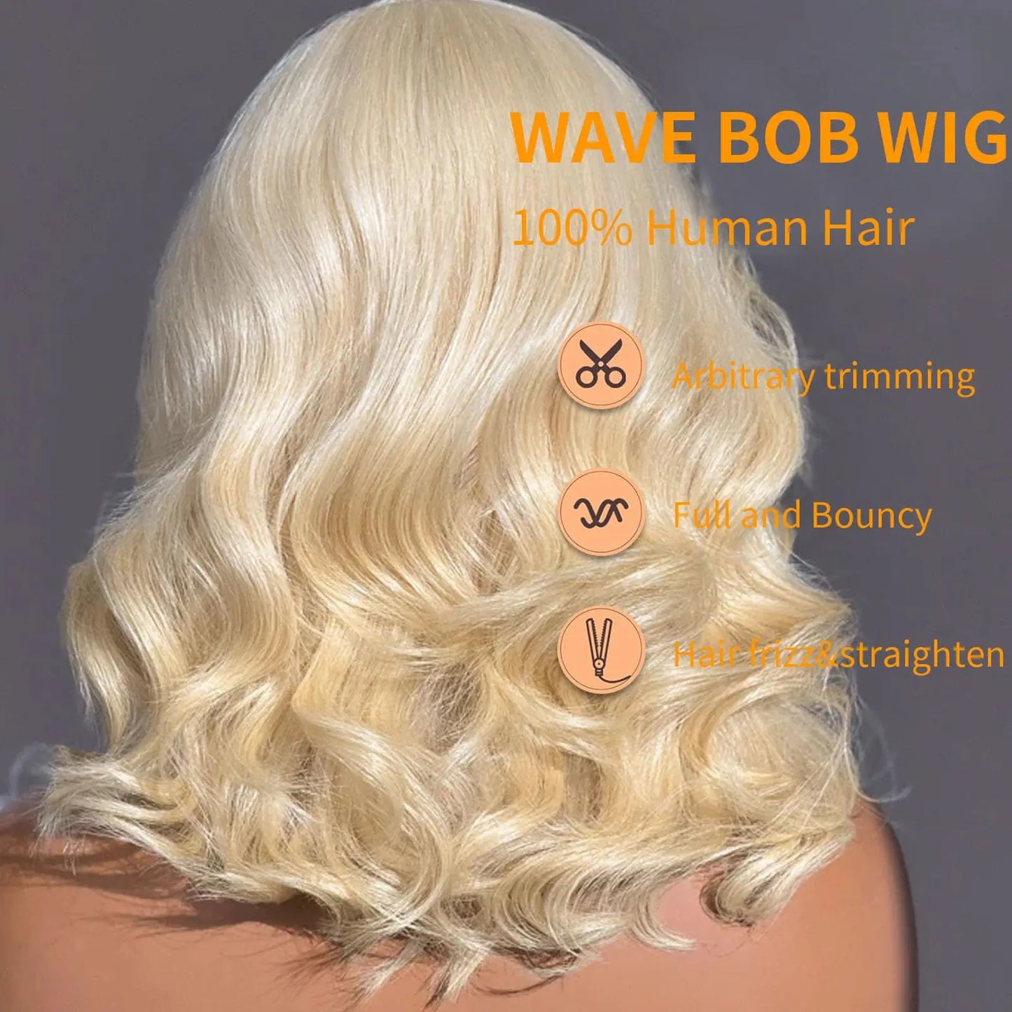 613 Blonde Loose Wave Short Bob - HD Lace Front Glueless Wig