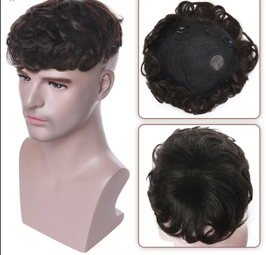 Men Toupee 16x19cm, 4Inch Human Hair Capillary Prothesis Clip In Replacement Systems - Various Options Available