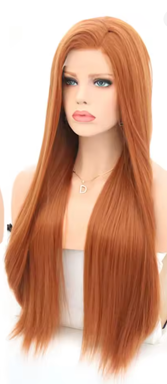 Synthetic Lace Front Long Silky Straight Hair With Middle Wigs - Various Colors Available