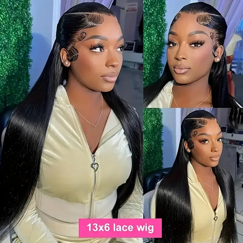 Straight - Transparent 360 Lace Glueless Human Hair Wig