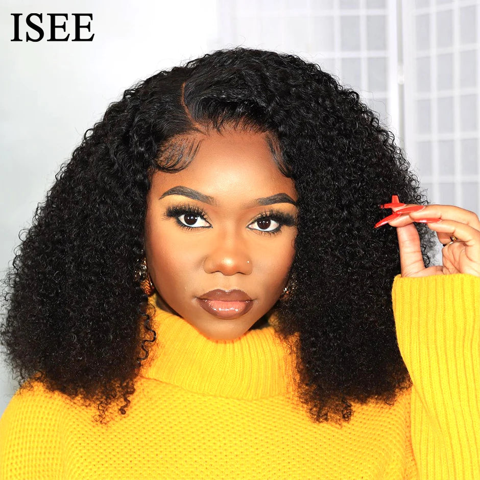 Curly Bob V Part Human Hair Wig