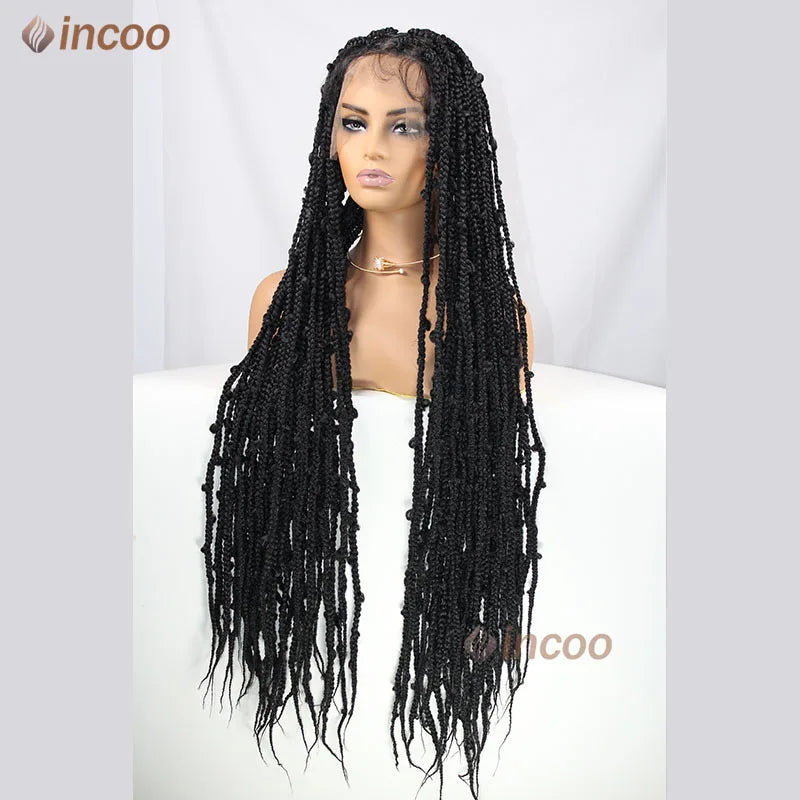 36 Inch Synthetic Braided Butterfly Lace Front Synthetic Wigs - Various Colors Available
