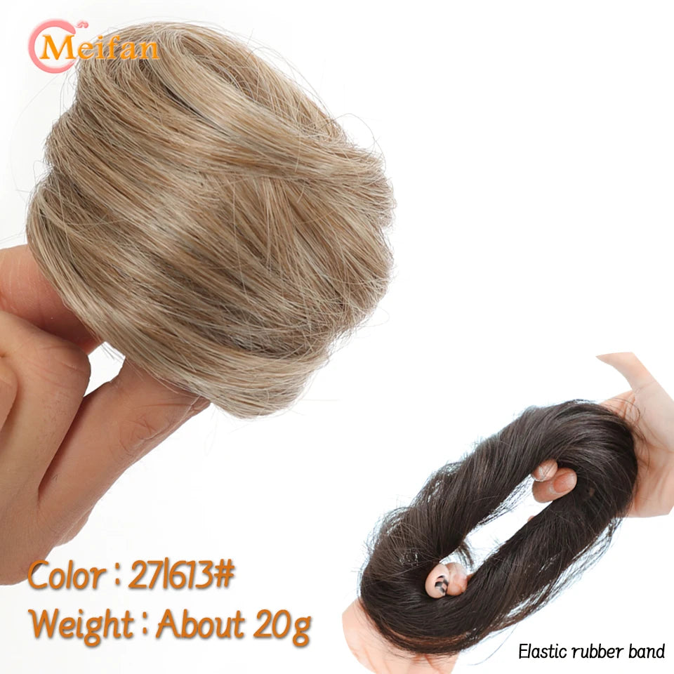 Synthetic Hair Bun with Elastic Band or Clip On - Various Options Available