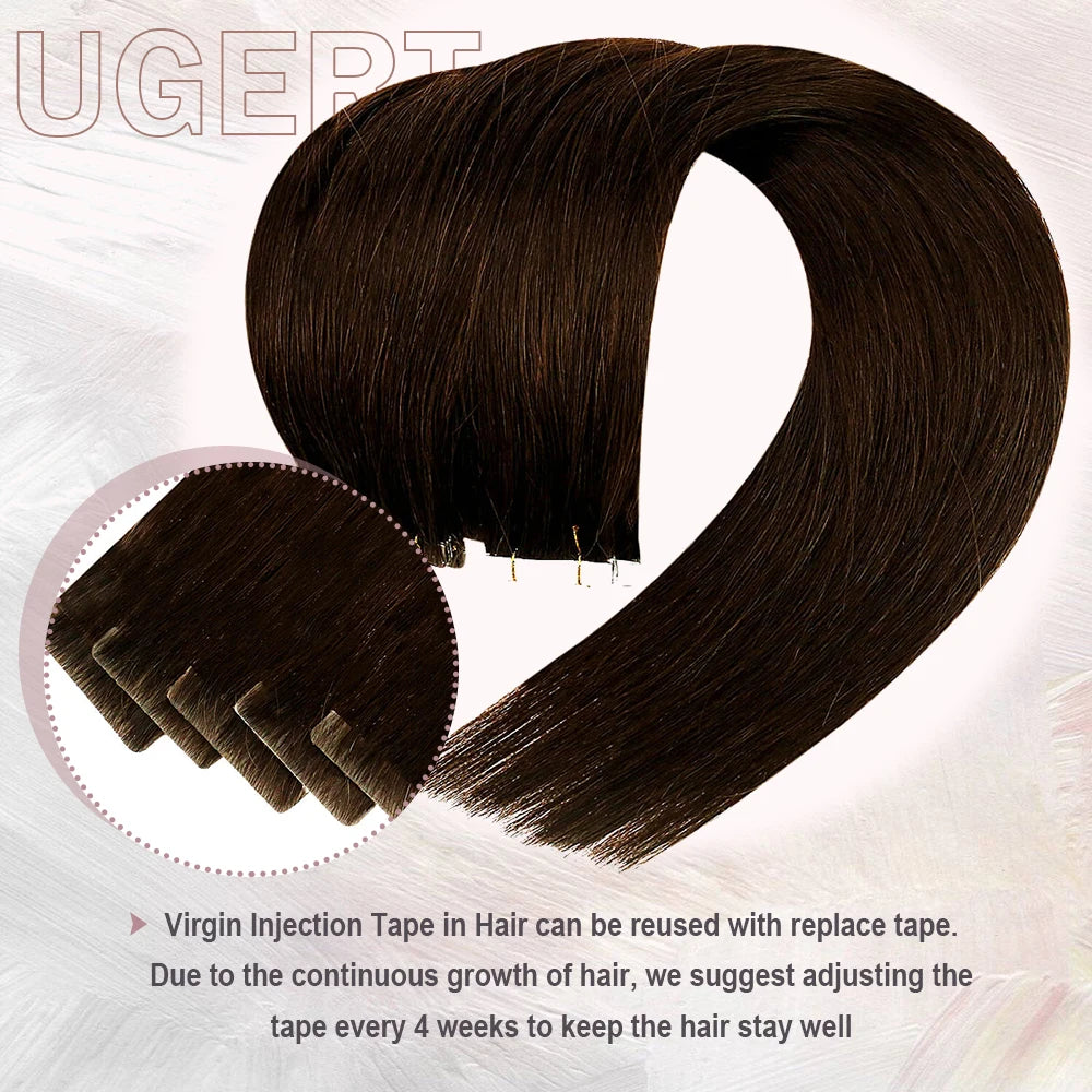 Invisible Seamless Skin Weft Injection Virgin Human Hair Tape In