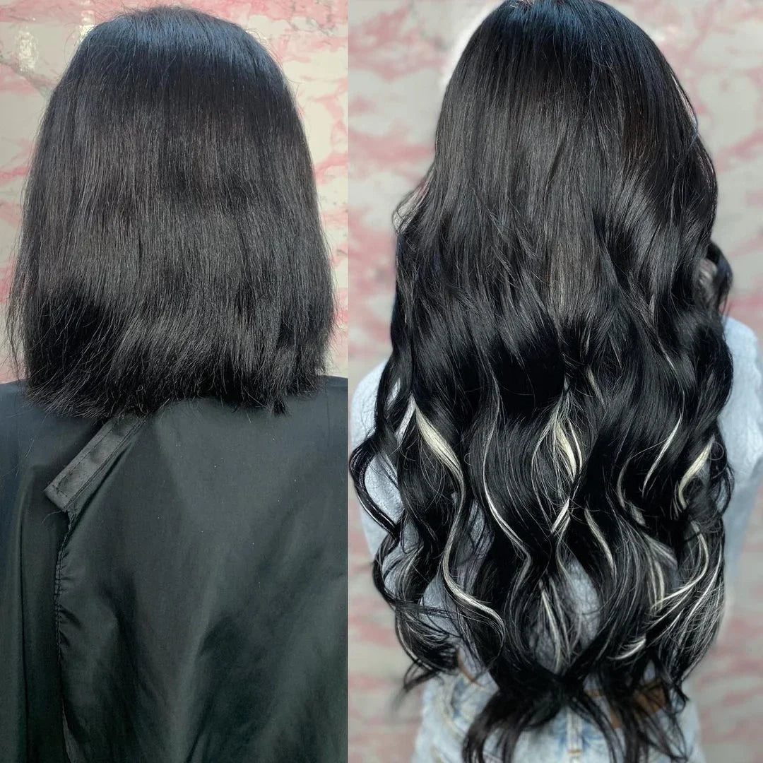 Straight 8pc Clip - In Human Hair Extensions - Various Colors Available