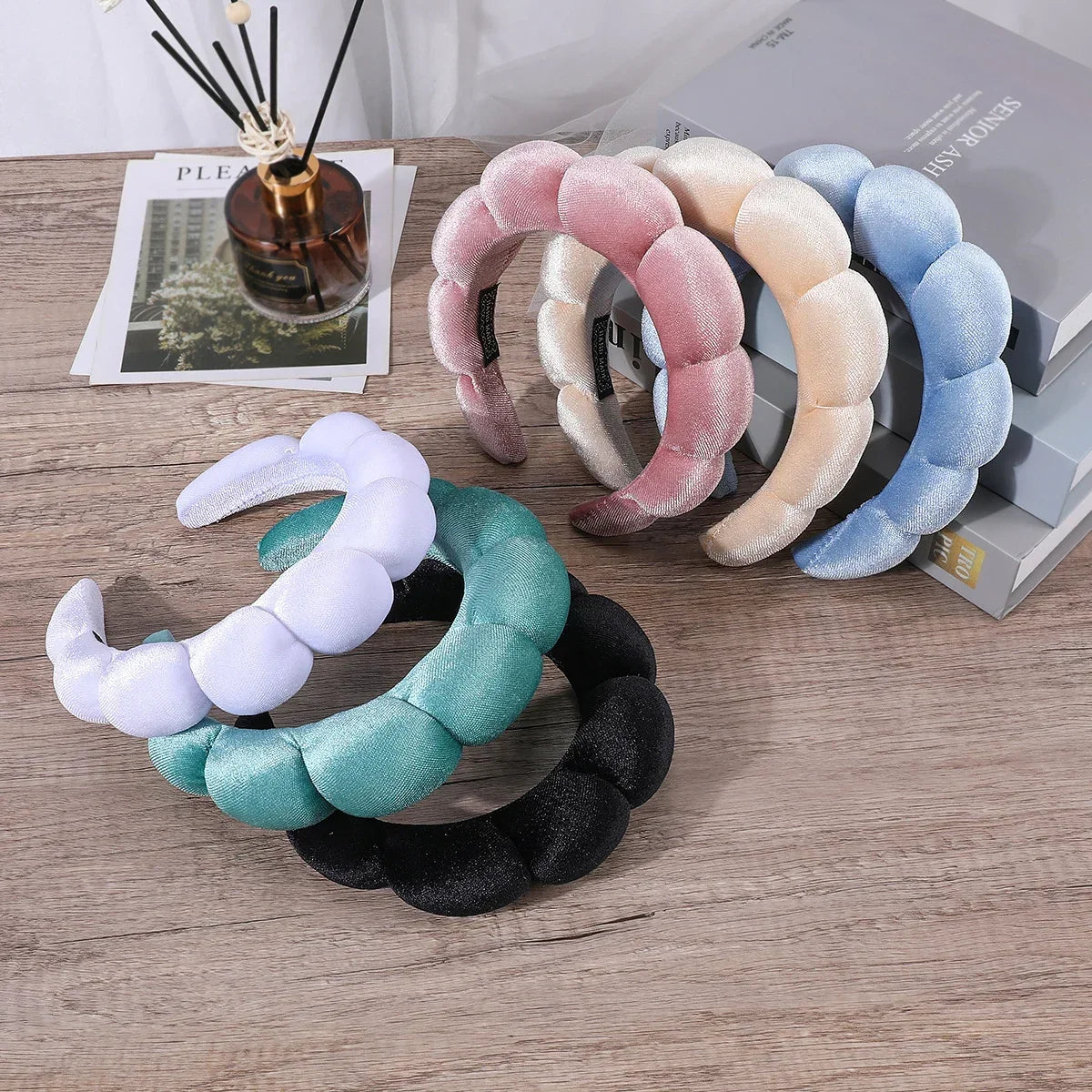 Women's TerryCloth Spa Puffy Sponge Headbands