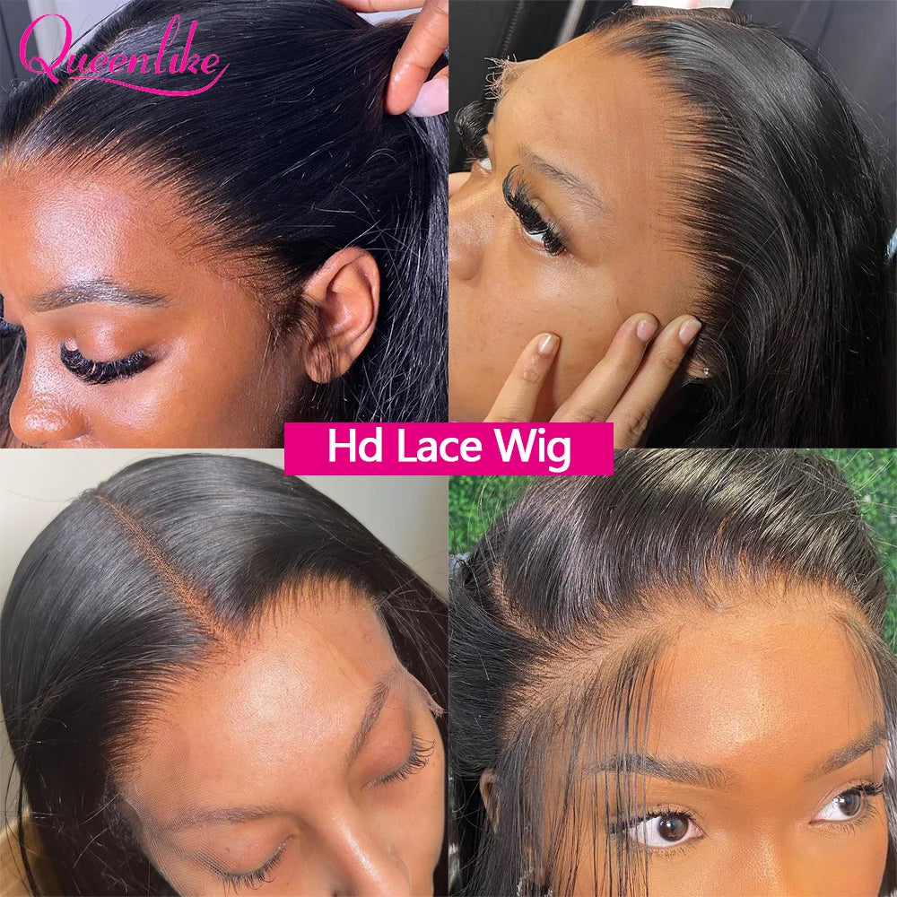 Straight Human Hair HD Invisible Lace Frontal Wig