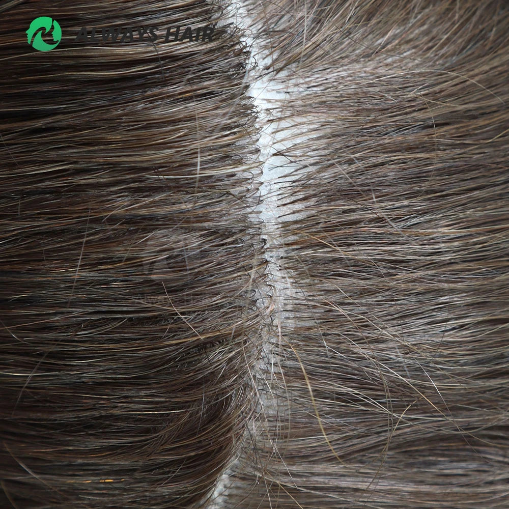 0.12-0.14mm PU Toupee Human Hair Men's Capillary Prothesis 130% Density - Various Colors Available