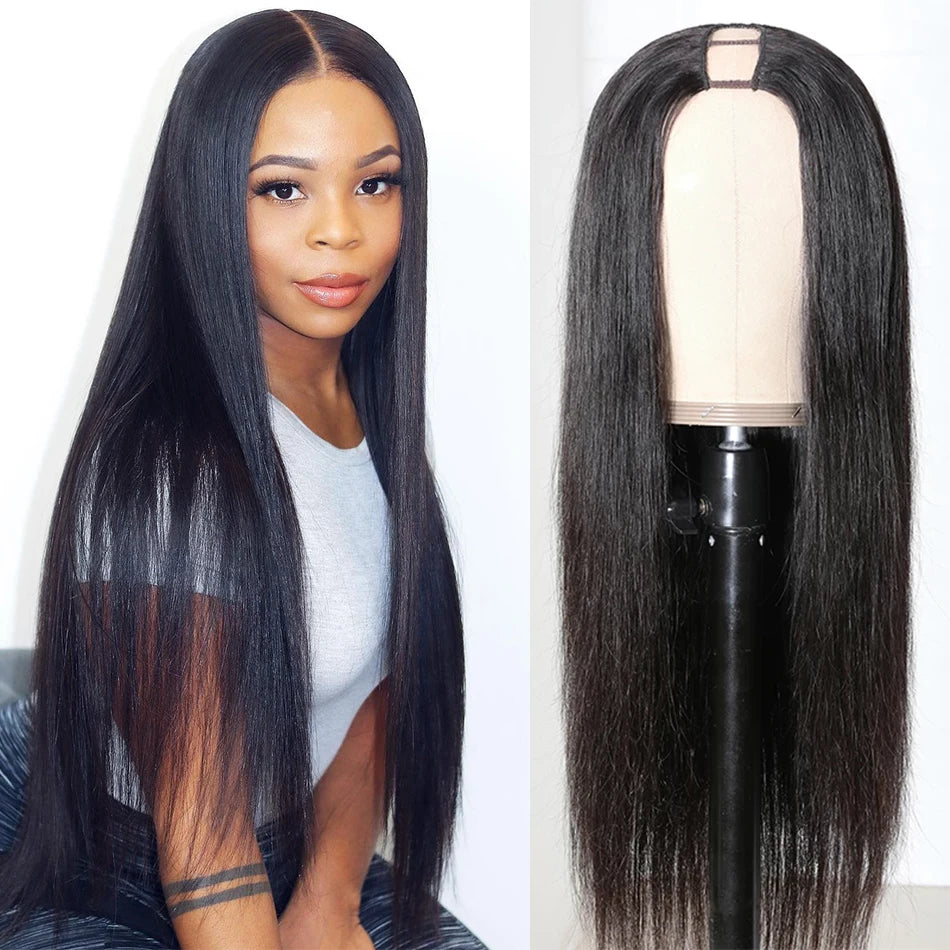 Straight U Part Human Hair Wig
