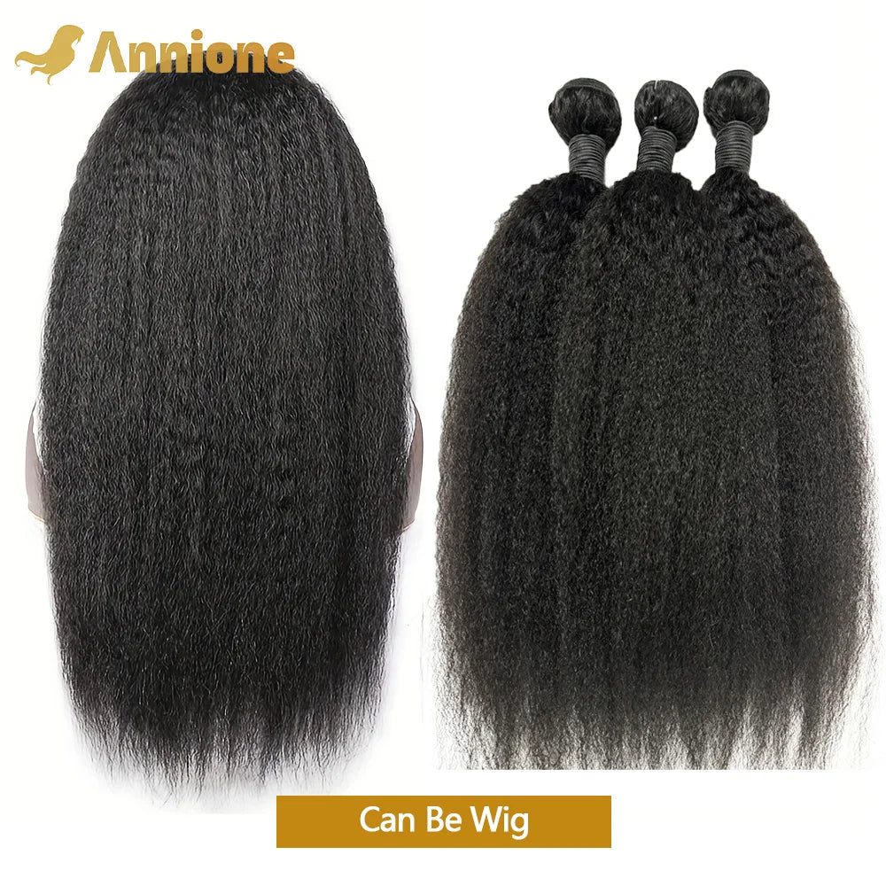 Kinky Straight 100 Raw Brazilian Human Hair Bundles