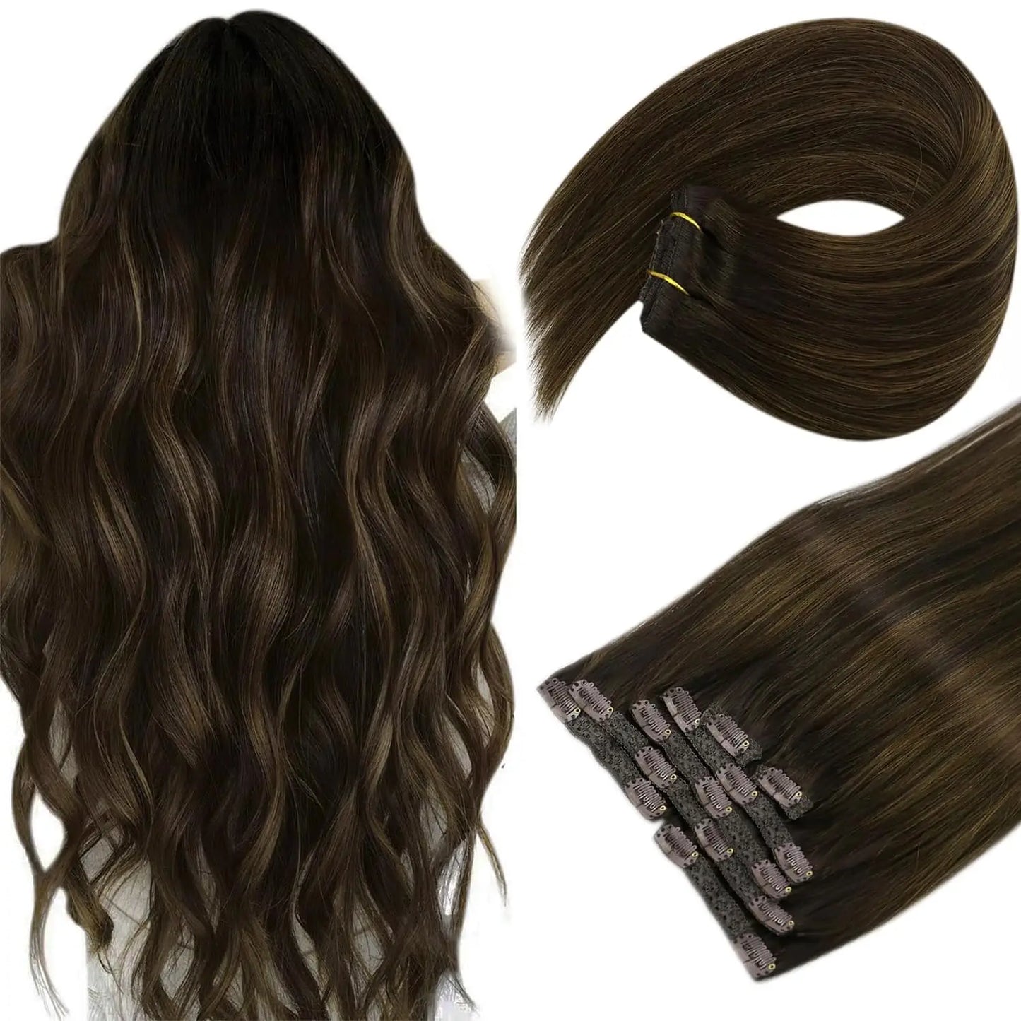 Straight Human Hair Clip Ins - Various Options Available