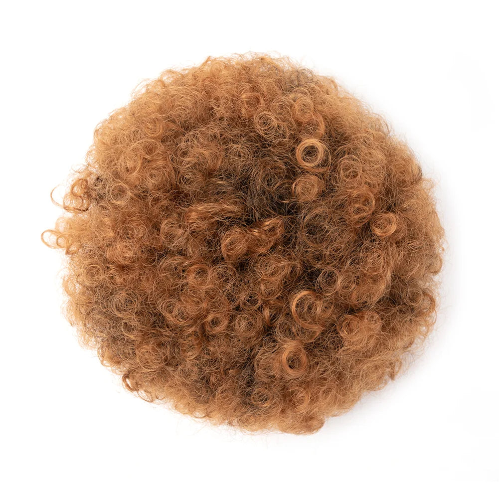 Afro Kinky Curly Puff Drawstring Synthetic Bun Ponytail