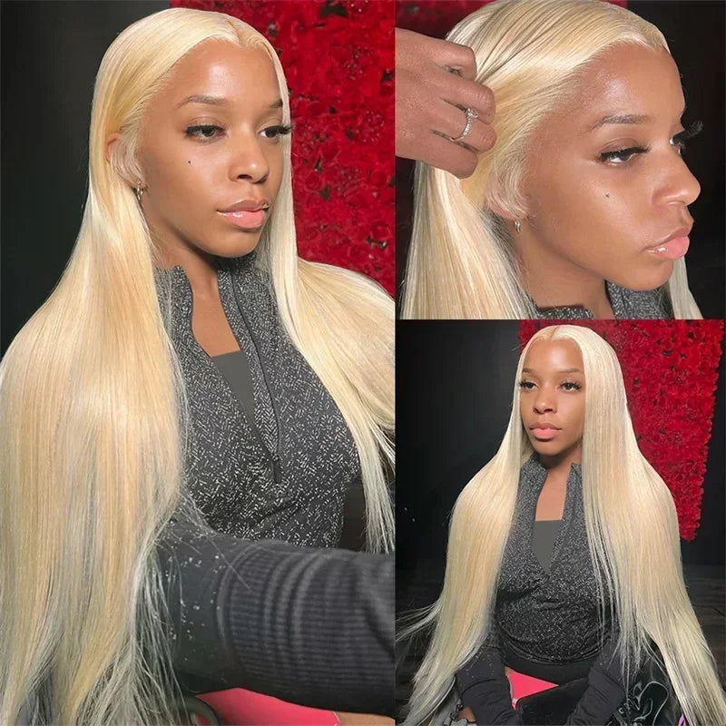 Straight Blonde HD Transparent Frontal Lace Human Hair Wig