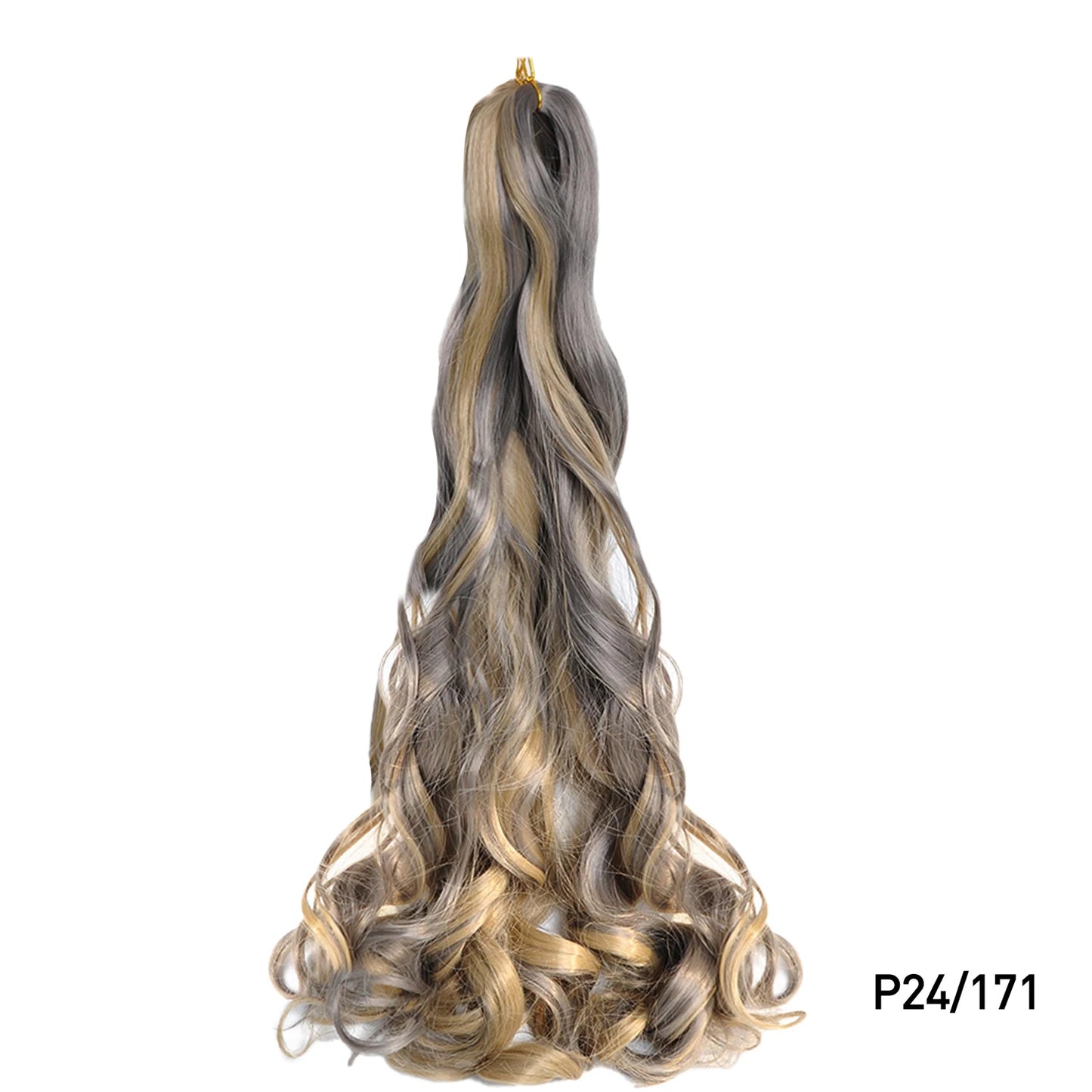 French Spiral Curls Pre Stretched Loose Synthetic Braiding Hair