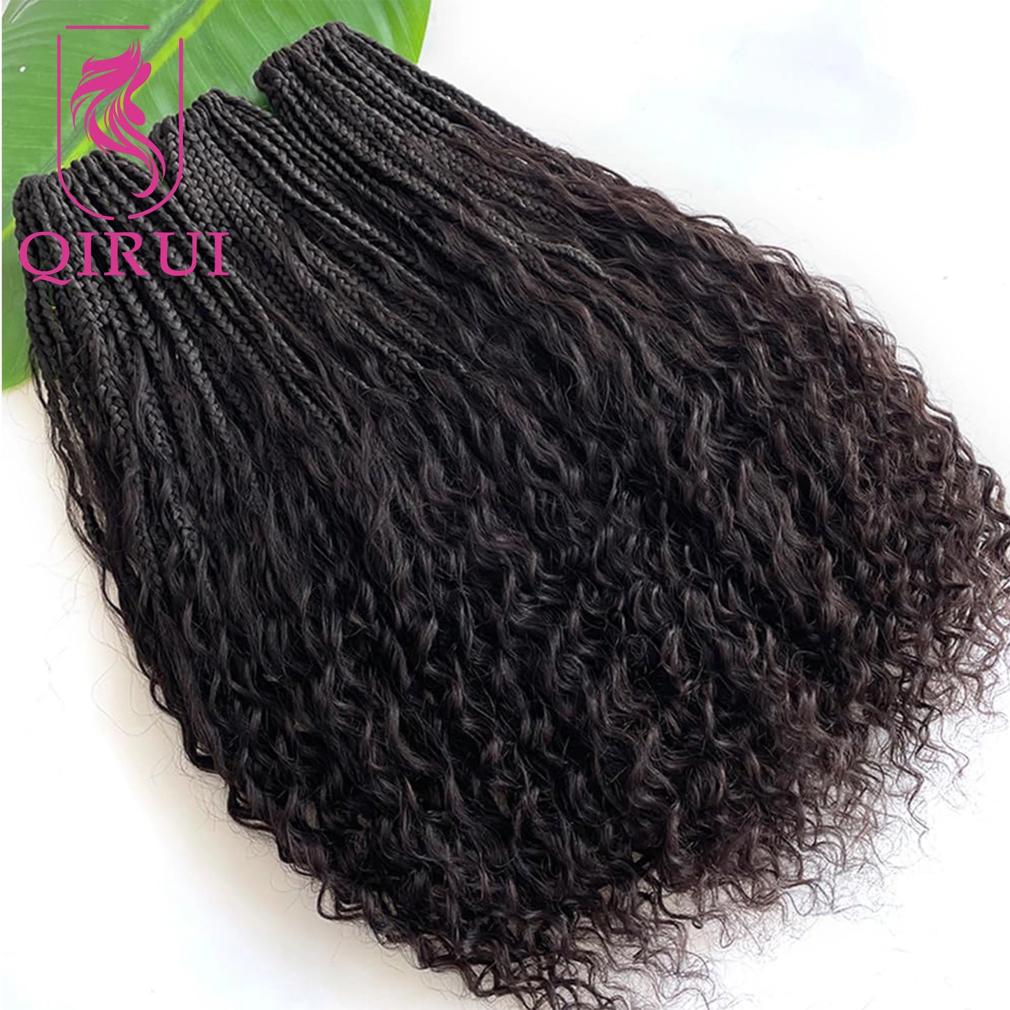 Crochet Boho Curly Human Hair Braids - Pre Looped