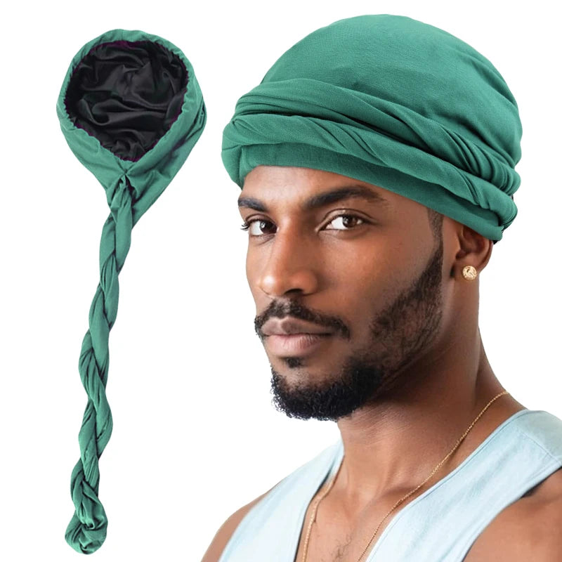 Elastic Men's Turban Hat/Scarf  - Various Colors Available