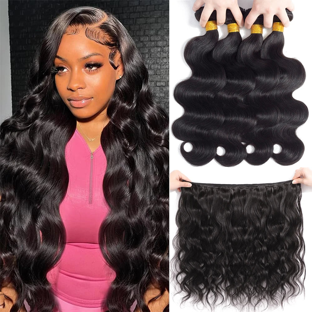 Body Wave Bundles - Human Hair (Two Colors Available)