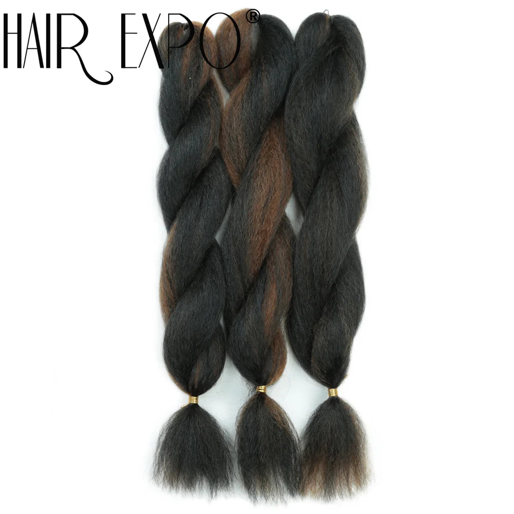 26Inch Yaki Straight Braiding Synthetic Hair - Various Colors Available