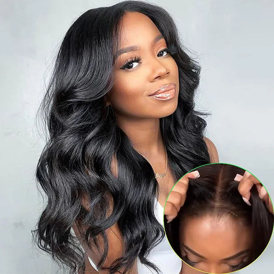 Body Wave Glueless Human Hair Pre Cut Lace Wig