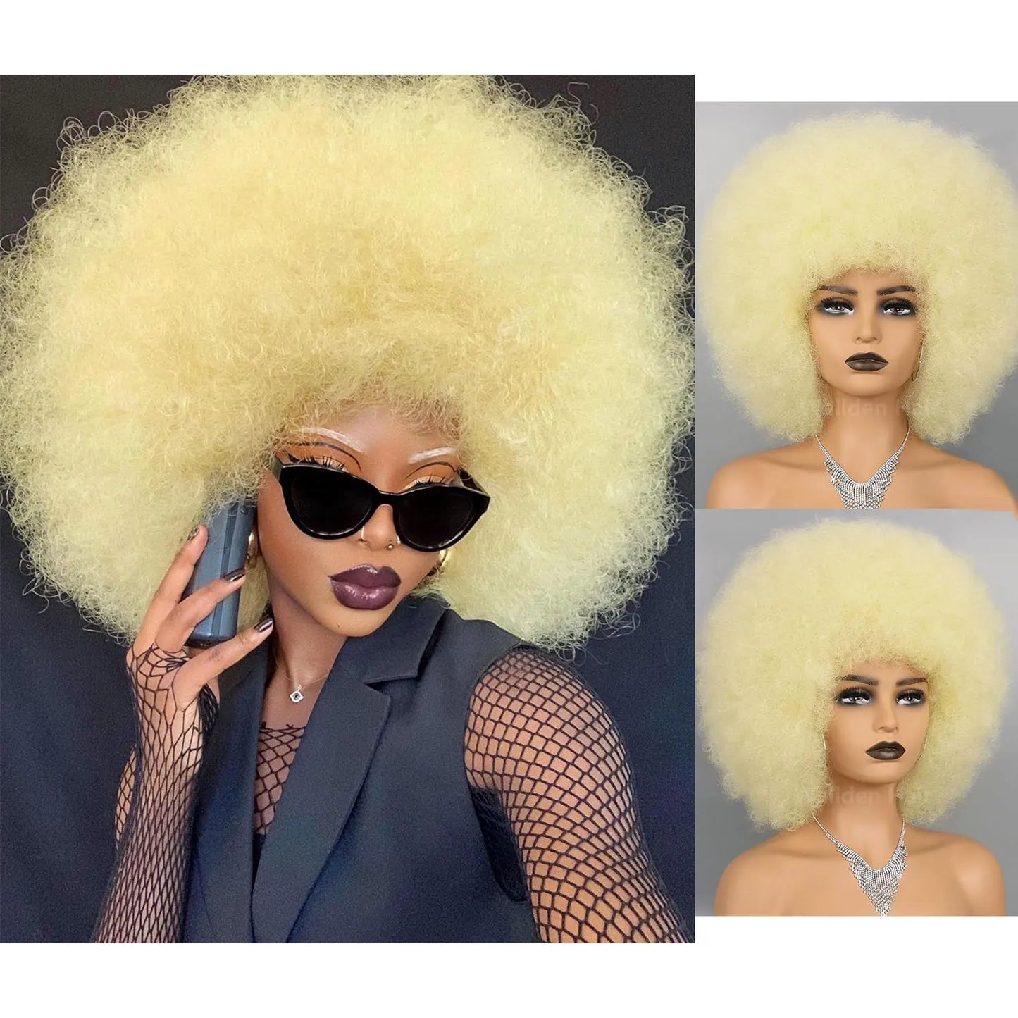 Afro Synthetic Wigs - Various Colors Available