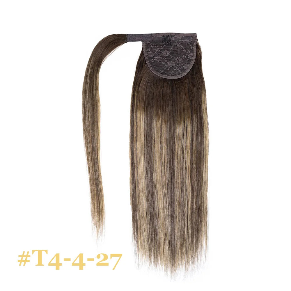 Straight Human Hair Wrap Around Ponytails - Various Options Available