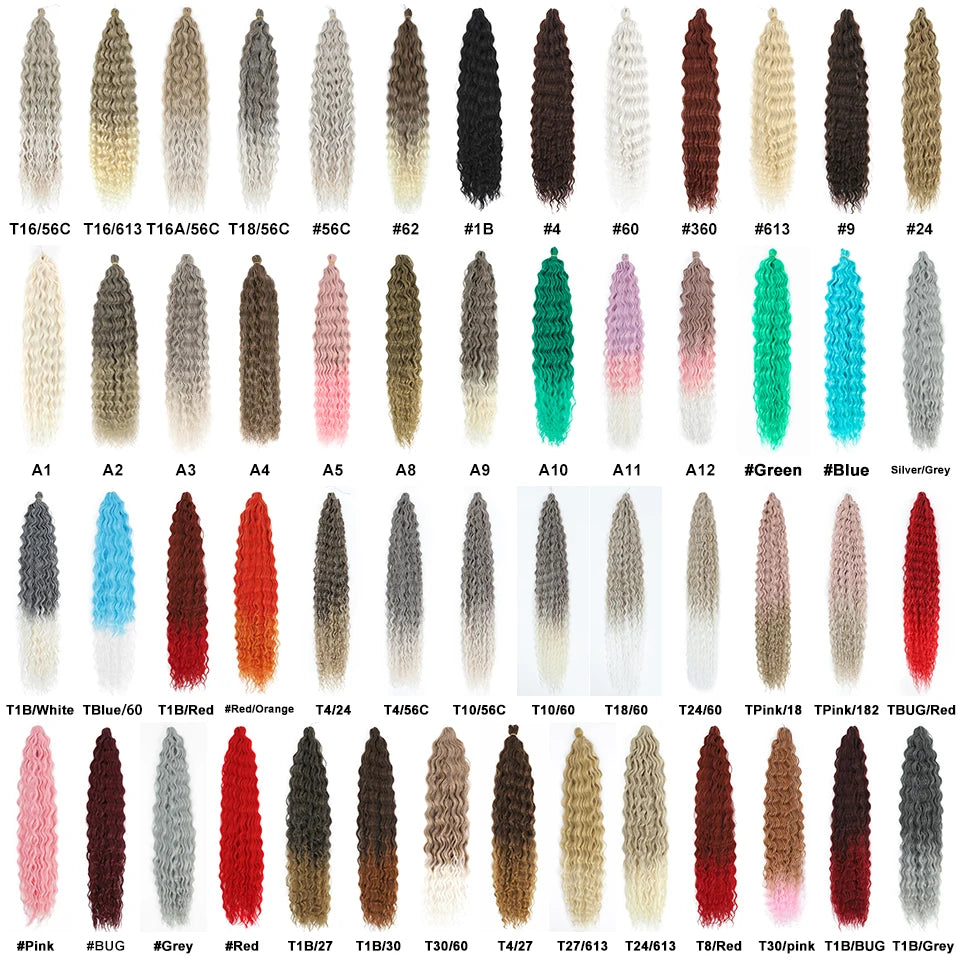 Synthetic Water Wave Twist Crochet Hair - Various Colors Available