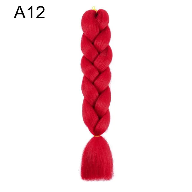 24Inch Synthetic Yaki Jumbo Braiding Hair - Various Colors Available