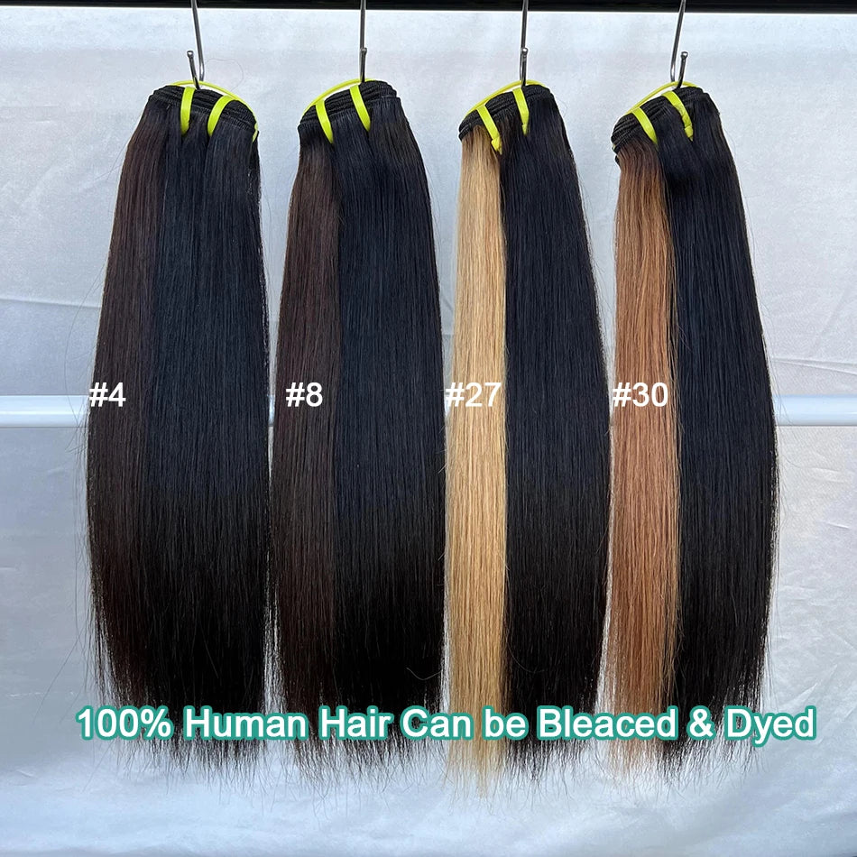 Bone Straight Human Hair Bundles 12A Grade 100% Unprocessed Raw Vietnamese Virgin Weft #1B Natural Black