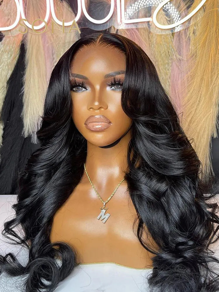 Ombre Ash Honey Blonde Body Wave HD Transparent Lace Frontal Human Hair Wig