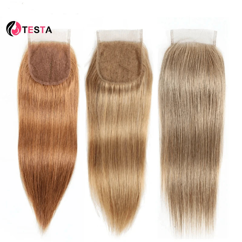 Remy Hair Pre Plucked Swiss Lace 4X4 Lace Straight Transparent Closure