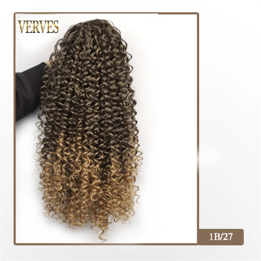 VERVES Synthetic 16Inch Drawstring Curly 16 Inch Ponytail