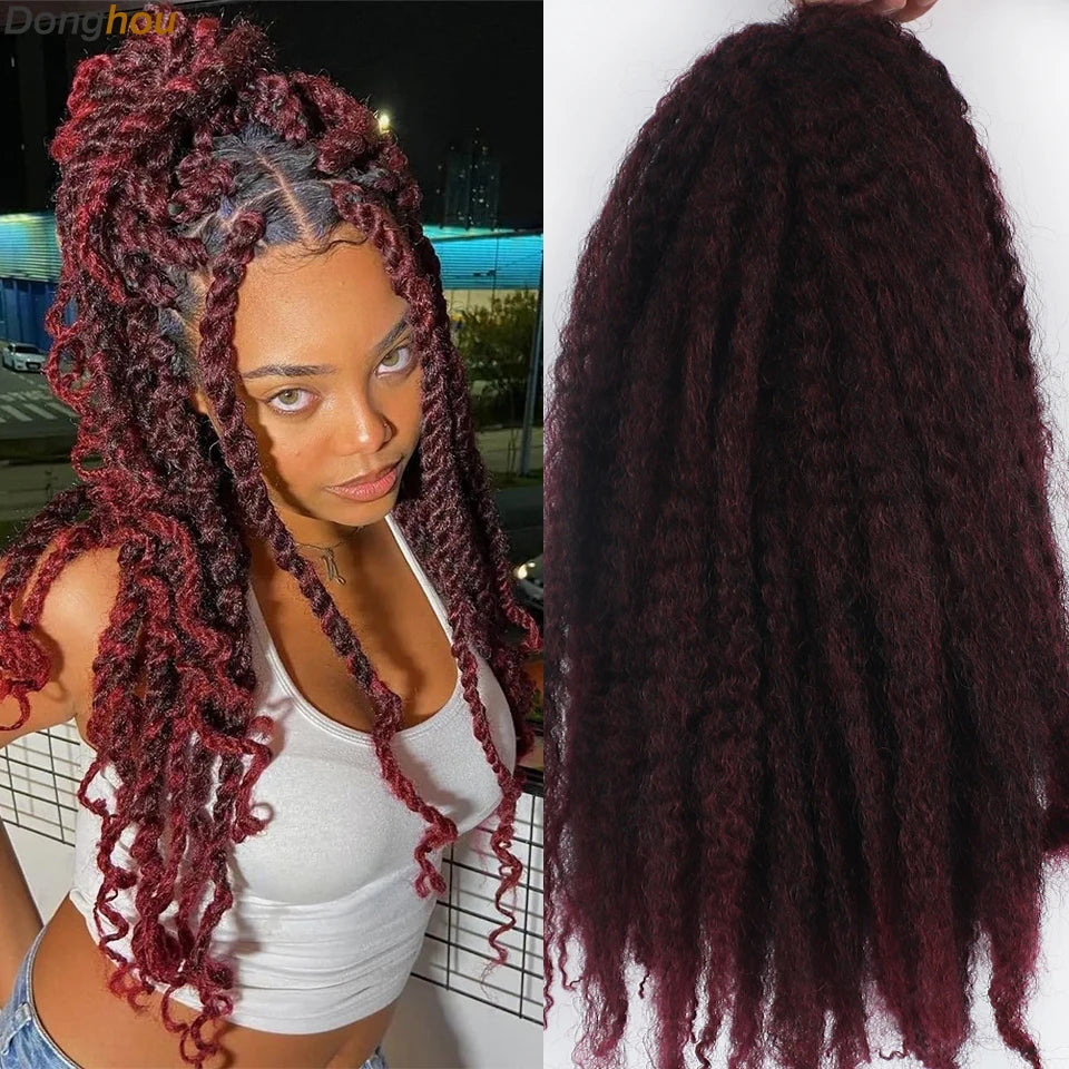 18 Inch Synthetic Marley Braiding Hair - Various Colors Available
