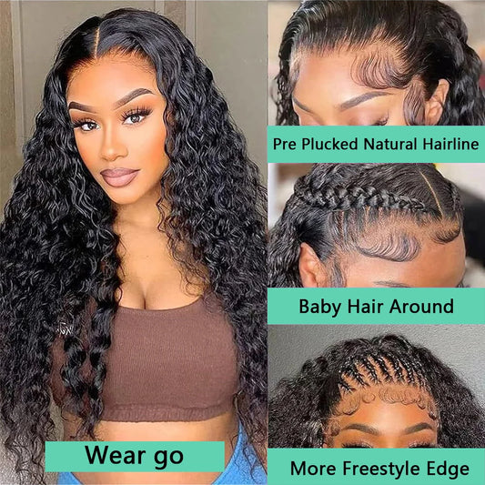 Water Wave - Glueless Precut Ready To Wear Human Hair Wig