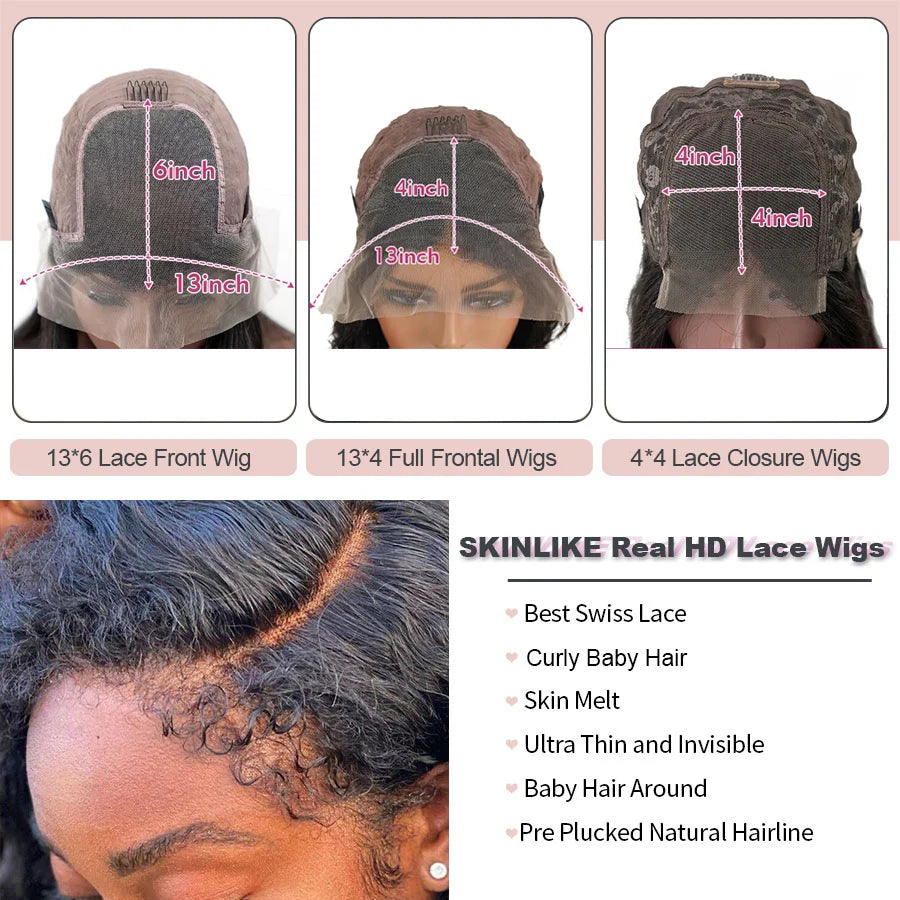 Deep Curly Wave - HD Frontal Wig With 4C Edges