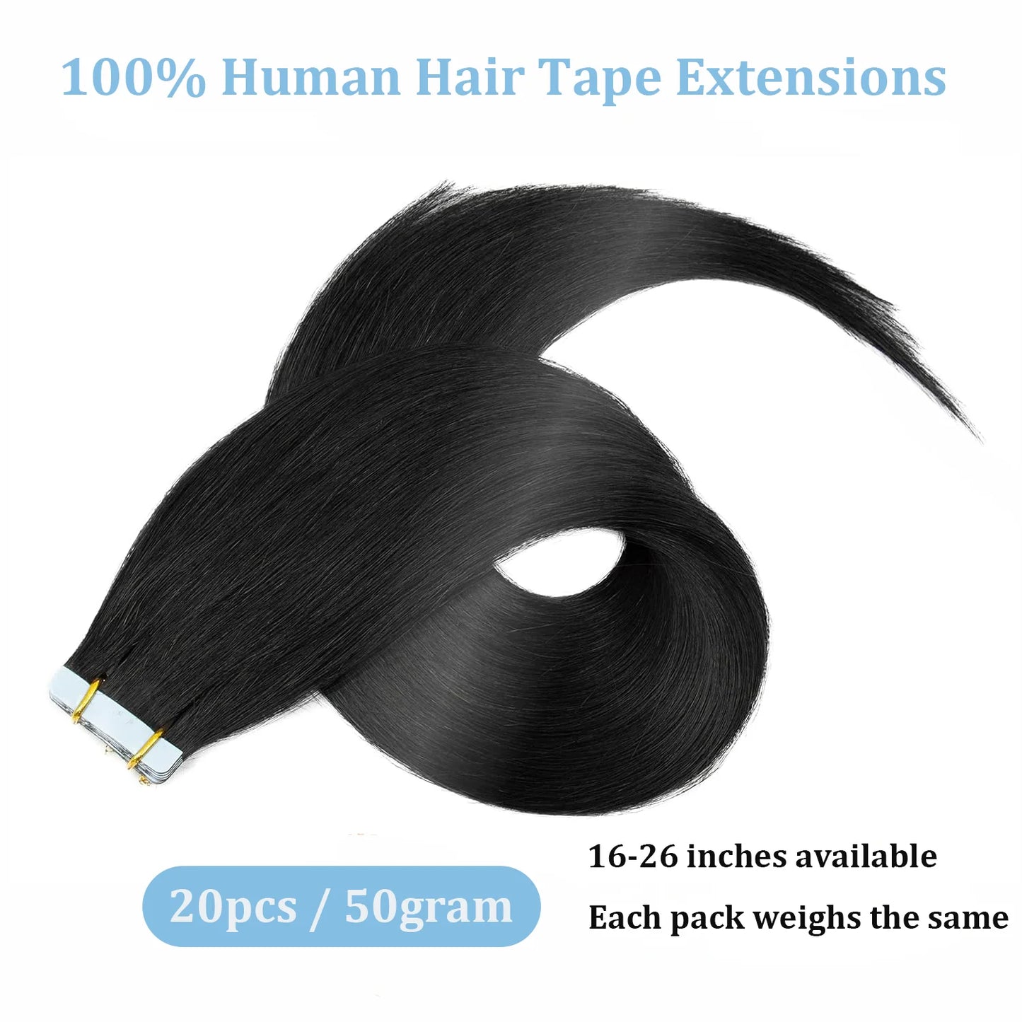 Straight Brazilian Human Hair Tape In - Various Options Available